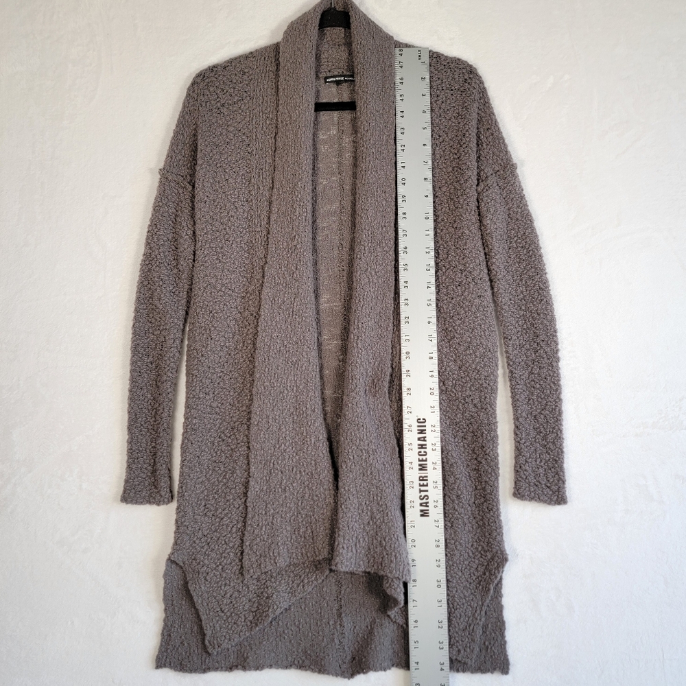 James Perse Wool Shawl Collar Open Cardigan Sweater in Gray, Size 0 (XS) - Picture 3 of 14